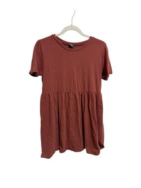 Wild Fable Pink Rust Short Sleeve Babydoll Dress Size Small